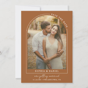 Modern Arch Boho Arch with Photo Save The Date