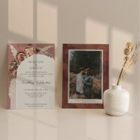 Modern Arch BOHO Watercolor Floral Pampas Grass