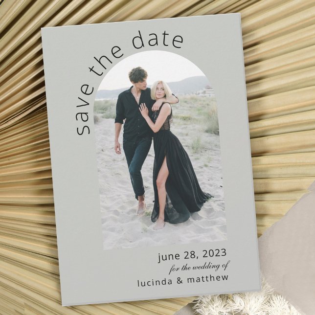 Modern Arch Boho Wedding Save the Date (Creator Uploaded)