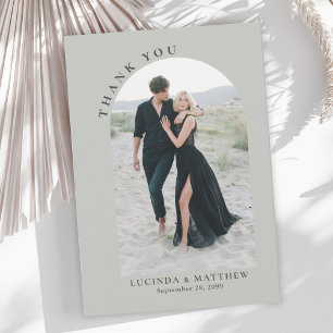 Modern Arch Boho Wedding Thank You