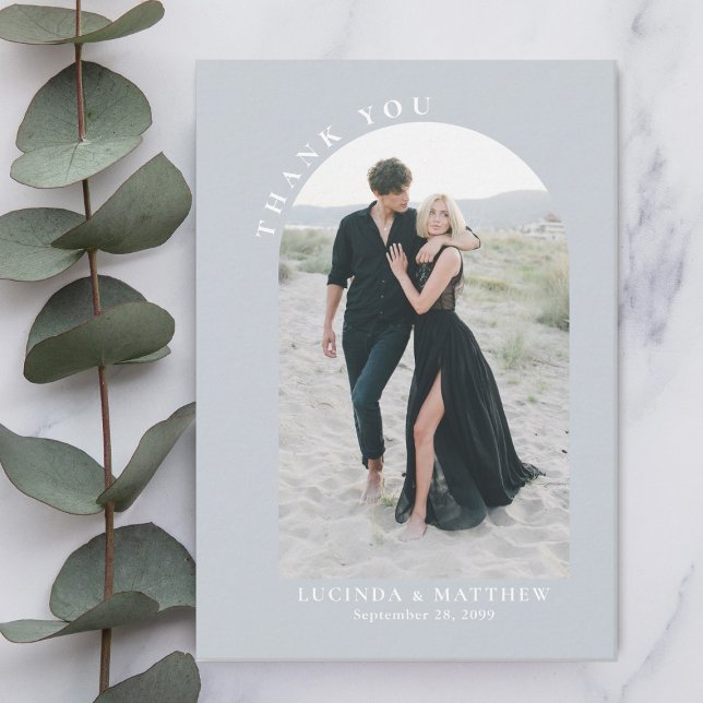 Modern Arch Boho Wedding Thank You Card (Creator Uploaded)
