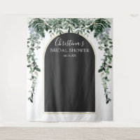 Modern Arch Botanic Bridal Shower photo backdrop