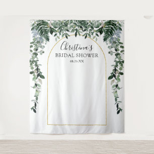 Modern arch botanic Bridal Shower photo booth prop Tapestry