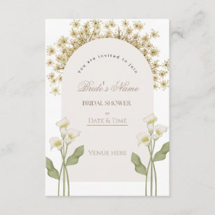 Modern Arch Calla Lily Bridal Shower Invitation