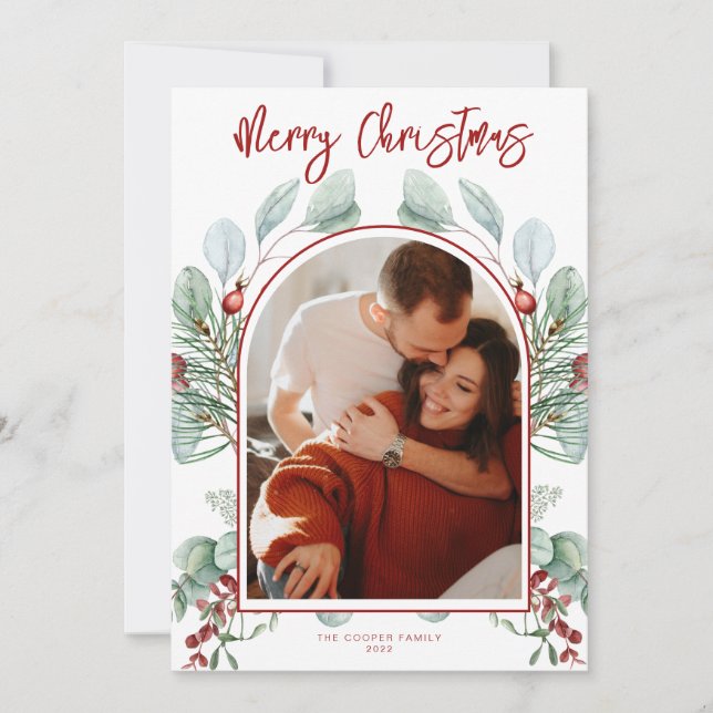 Modern Arch Christmas Card (Front)