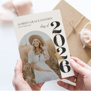 Modern Arch Class of 2026 Graduation Invitation