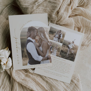 Modern Arch Cream Proposal Story Photo Engagement Announcement