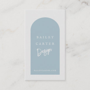 Modern Arch Designer Dusty Blue Business Card