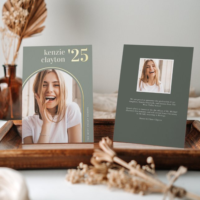 Modern Arch | Foil Graduation Announcement (Creator Uploaded)