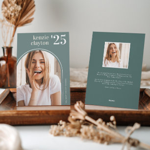 Modern Arch   Foil Graduation Announcement