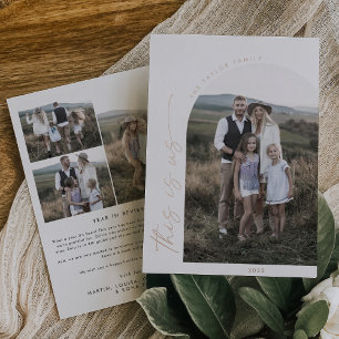 Modern Arch   Foil This Is Us Photo Year in Review Foil Holiday Card