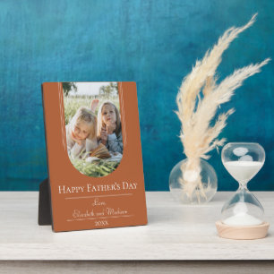 Modern Arch Frame Photo Father's Day Burnt Orange