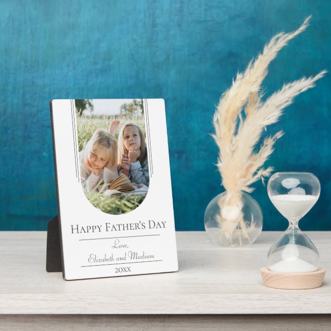 Modern Arch Frame Photo Father's Day | White (Side)