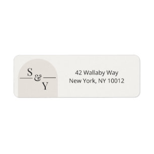Modern Arch Jewish Wedding Return Address Labels