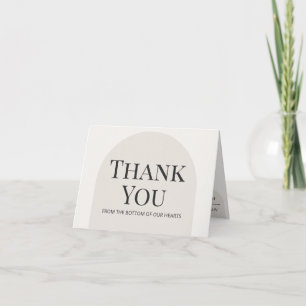 Modern Arch Jewish Wedding Thank You Card Template