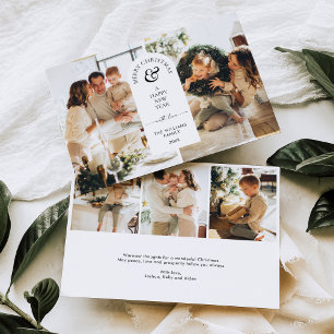 Modern Arch Merry Christmas Photo Holiday Card 