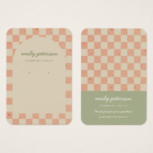 Modern Arch Orange Green Jewellry Card