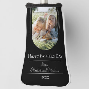 Modern Arch Photo Father's Day   Black Golf Head Cover