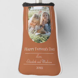 Modern Arch Photo Father's Day   Burnt Orange Golf Head Cover