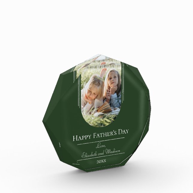 Modern Arch Photo Father's Day | Emerald Green (Left)