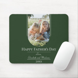 Modern Arch Photo Father's Day   Emerald Green Mouse Mat