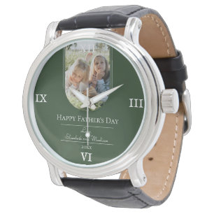 Modern Arch Photo Father's Day   Emerald Green Watch