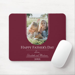 Modern Arch Photo Father's Day Red Mouse Mat