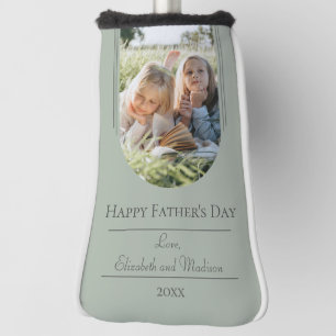Modern Arch Photo Father's Day Sage Green Golf Head Cover