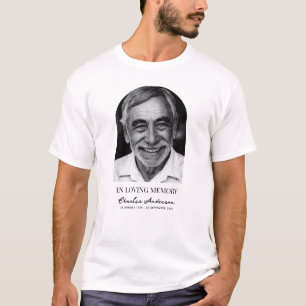 Modern Arch Photo Funeral Or Memorial Service T-Shirt