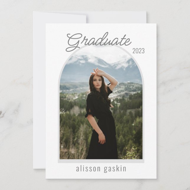 Modern Arch Photo grad announcement (Front)