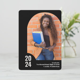 Modern Arch Photo Graduation Announcement