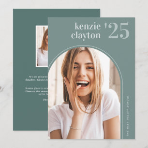 Modern Arch Photo Graduation Announcement