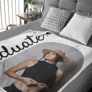 Modern Arch Photo Graduation Fleece Blanket