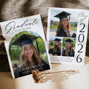 Modern Arch Photo Graduation Invitation