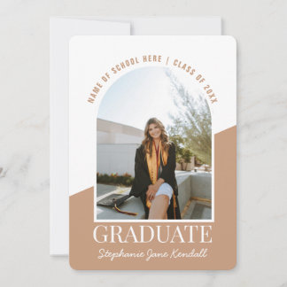 Modern Arch Photo Graduation Invitation