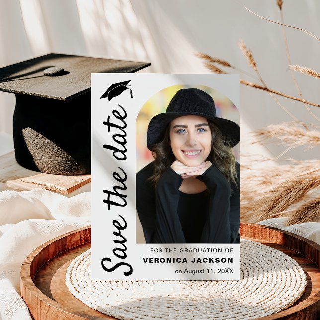 Modern Arch Photo Graduation Save The Date (Creator Uploaded)