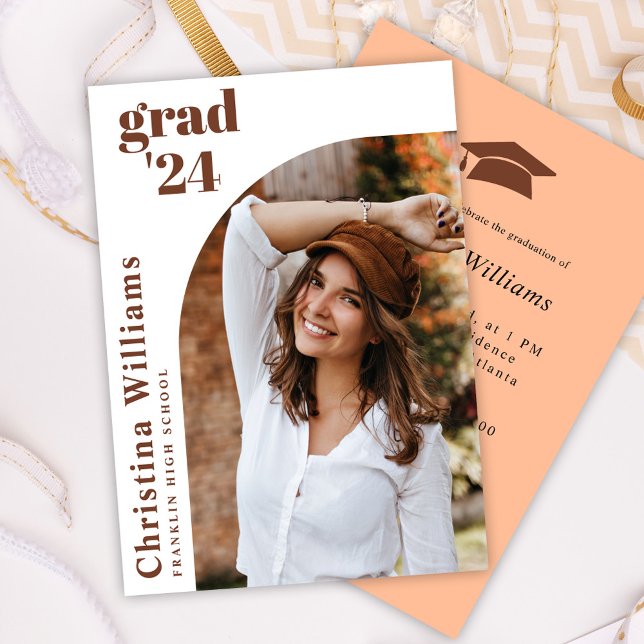Modern Arch Photo High School Graduation Party Invitation (Modern Arch Photo High School Graduation Party Invitation)