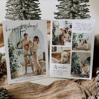 Modern Arch Photo Holiday Card