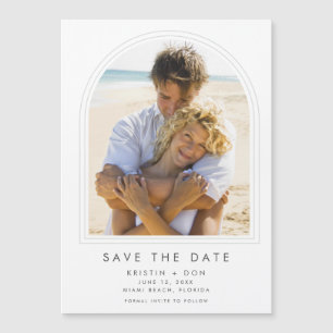 Modern Arch Photo Minimalist Wedding Save the Date