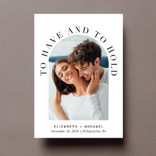 Modern Arch Photo Wedding Invitation