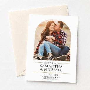 Modern Arch Photo Wedding Minimalist Save the Date