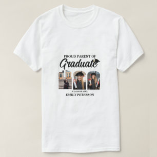 Modern Arch Proud Parent collage Photo Graduation T-Shirt