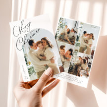 Modern Arch Script Merry Christmas