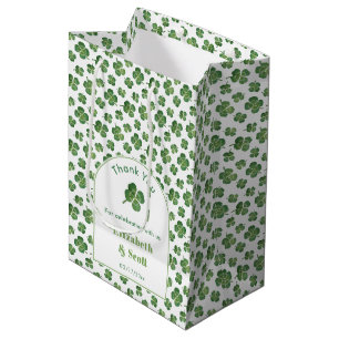 Modern Arch St Patricks Day Wedding Shower Favor Medium Gift Bag
