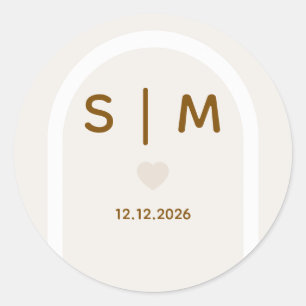 Modern Arch Suite Initial Wedding Envelope Seal