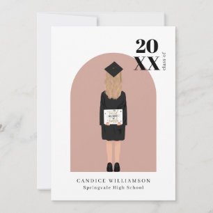 Modern Arch The Tassel Was Worth Graduation Party  Invitation