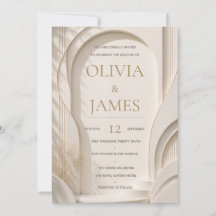 Modern Arch Wedding Invitation
