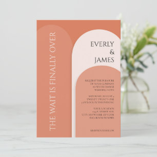  Modern Arch Wedding Invitation I Terracotta