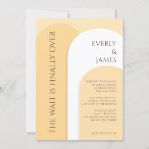  Modern Arch Wedding Invitation I Warm Yellow