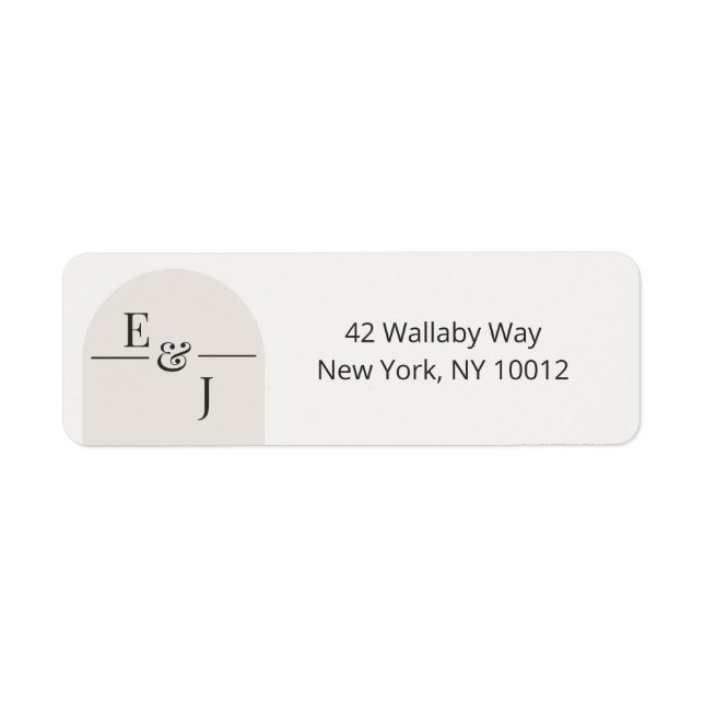 Modern Arch Wedding Return Address Labels (Front)